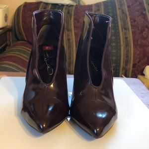 Gently Used Patent Leather Heeled Booties
